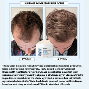 Blusoms - Peelingový Prostředek Pro Vlasy S Bohatým Obsahem žIvin Pro Obnovu Vlasových Kořínků